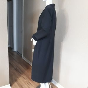 Lisa Jo Vintage Long Top Coat in Charcoal Gray